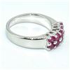 Image 2 : Silver Ruby(1.8ct) Rhodium Plated Ring (~weight 5.45g)