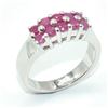 Image 3 : Silver Ruby(1.8ct) Rhodium Plated Ring (~weight 5.45g)