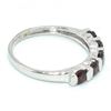 Image 2 : Silver Ruby(0.9ct) Rhodium Plated Ring (~weight 2.15g)