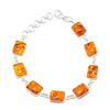 Image 1 : Silver Amber(14.4ct) Rhodium Plated Bracelet (~weight 7.15g)