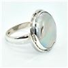 Image 2 : Silver Pearl(12.6ct) Rhodium Plated Ring (~weight 7.15g)