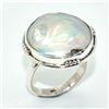 Image 3 : Silver Pearl(12.6ct) Rhodium Plated Ring (~weight 7.15g)