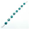 Image 3 : Silver Blue Copper Turquoise(21.6ct) Rhodium Plated Bracelet (~weight 14.65g)