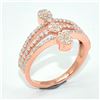 Image 3 : RoseGold Plated Silver Moissanite(1.35ct) Rose Gold Plated Ring (~weight 2.95g)