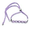 Image 1 : Silver Amethyst(4.5ct) Rhodium Plated Trhead Adjustable Bracelet (~weight 5.5g)