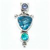 Image 1 : Silver Swiss Blue Quartz(3.6ct) Hand Made Pendant (~weight 5.25g)