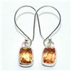 Image 1 : Silver Yellow Quartz(2.25ct) Hand Made Earrings (~weight 3.25g)