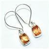 Image 2 : Silver Yellow Quartz(2.25ct) Hand Made Earrings (~weight 3.25g)