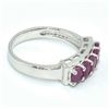 Image 2 : Silver Ruby(0.9ct) Rhodium Plated Ring (~weight 3.25g)
