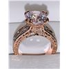 Image 2 : Tiffany Styled Rose Clad Gold tow tone Ladies 1.2 Carat Round Cut size 7 solitaire ring