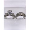 Image 1 : Ladies Filigree Style 2 ring wedding ring set with one brilliant cut 1.0 carat solitaire engagement 