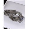Image 4 : Ladies Filigree Style 2 ring wedding ring set with one brilliant cut 1.0 carat solitaire engagement 