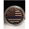 Image 1 : The Thin Blue Line police officers commemorative - NEW case and engraved marker coin