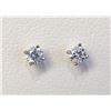 Image 1 : 14K White Gold Diamonds(0.3Ct,I1-I3,F-G) Unisex Cast Stud Earrings (~weight 0.51g), Made in Canada, 