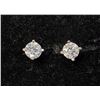 Image 2 : 14K White Gold Diamonds(0.3Ct,I1-I3,F-G) Unisex Cast Stud Earrings (~weight 0.51g), Made in Canada, 