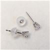Image 3 : 14K White Gold Diamonds(0.3Ct,I1-I3,F-G) Unisex Cast Stud Earrings (~weight 0.51g), Made in Canada, 