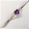 Image 2 : 10K Yellow Gold Amethyst(0.3ct) With A Bypass Shank Ring (~Size 6)(Ring is resizable for $40) (~weig