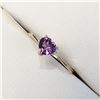 Image 3 : 10K Yellow Gold Amethyst(0.3ct) With A Bypass Shank Ring (~Size 6)(Ring is resizable for $40) (~weig