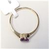 Image 5 : 10K Yellow Gold Amethyst(0.3ct) With A Bypass Shank Ring (~Size 6)(Ring is resizable for $40) (~weig