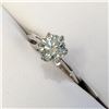 Image 3 : 10K White Gold Moissanite(1ct) With A Tapered Shank, 6-Prong Solitaire Ring (~Size 6)(Ring is resiza