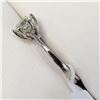 Image 4 : 10K White Gold Moissanite(1ct) With A Tapered Shank, 6-Prong Solitaire Ring (~Size 6)(Ring is resiza