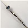 Image 4 : 10K White Gold Diamond(0.38Ct,I1,Intense Blue) With A Bypass Shank, Solitaire Ring (~Size 6.25)(Ring