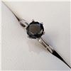 Image 3 : 10K White Gold Black Diamond(1.2ct) With A Tapered Shank, 6-Prong Solitaire Ring (~Size 6)(Ring is r