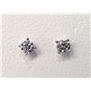Image 1 : 14K White Gold Diamonds(0.24Ct,I1-I3,F-G) Unisex Cast Stud Earrings (~weight 0.43g), Made in Canada,