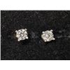 Image 2 : 14K White Gold Diamonds(0.24Ct,I1-I3,F-G) Unisex Cast Stud Earrings (~weight 0.43g), Made in Canada,