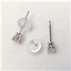 Image 3 : 14K White Gold Diamonds(0.24Ct,I1-I3,F-G) Unisex Cast Stud Earrings (~weight 0.43g), Made in Canada,
