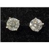 Image 2 : 14K White Gold Diamonds(0.88Ct,Si2-I1,G-H) Unisex Cast Stud Earrings (~weight 0.78g), Made in Canada