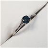 Image 2 : 10K White Gold Diamond(0.32Ct,I1,Intense Blue) With A Bypass Shank, Solitaire Ring (~Size 6.25)(Ring