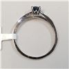 Image 5 : 10K White Gold Diamond(0.32Ct,I1,Intense Blue) With A Bypass Shank, Solitaire Ring (~Size 6.25)(Ring