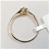 Image 5 : 10K Yellow Gold Peridot(0.43ct) With A Bypass Shank Ring (~Size 6)(Ring is resizable for $40) (~weig