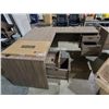 Image 4 : L shaped office desk with right hand return, 4 locking drawers, keys included 66"x30"