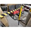 Image 2 : Uline Freestanding Tensabarrier belt stanchion with Caution Tape Belt