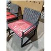Image 3 : NEW Rattan Style Patio Chair with Red Cushion