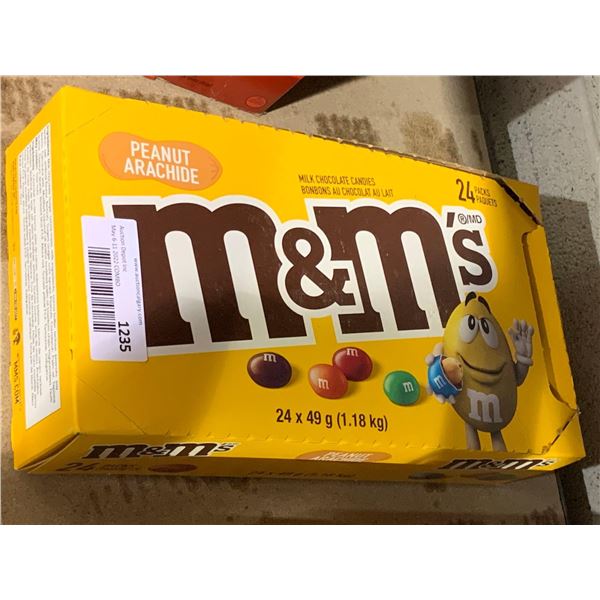 M&M Peanut Snacks CASE LOT 24x49g