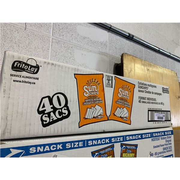 Frito Lay Harvest Cheddar Sun Chips CASE LOT 40x40g