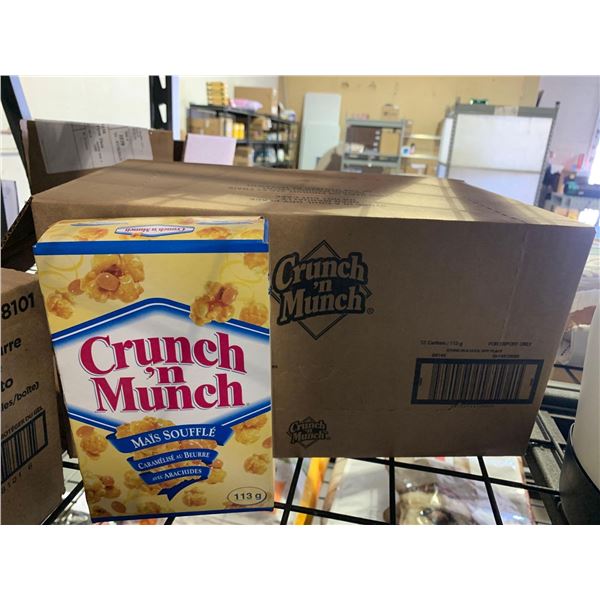 Case Lot of Crunch & Munch Buttery Caramel Popcorn CASE LOT 12x 113g