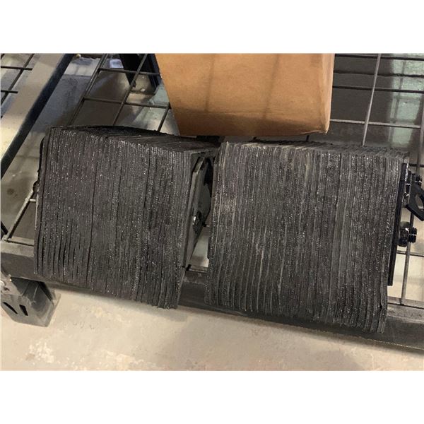 Set of NEW Uline H-1591 8x8x8 Laminated Wheel Chocks