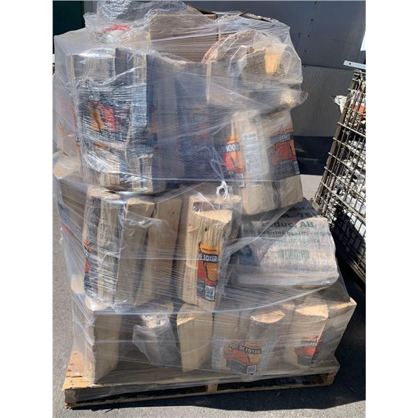 Pallet Lot of Bundled Firewood approx. 12-14 bundles