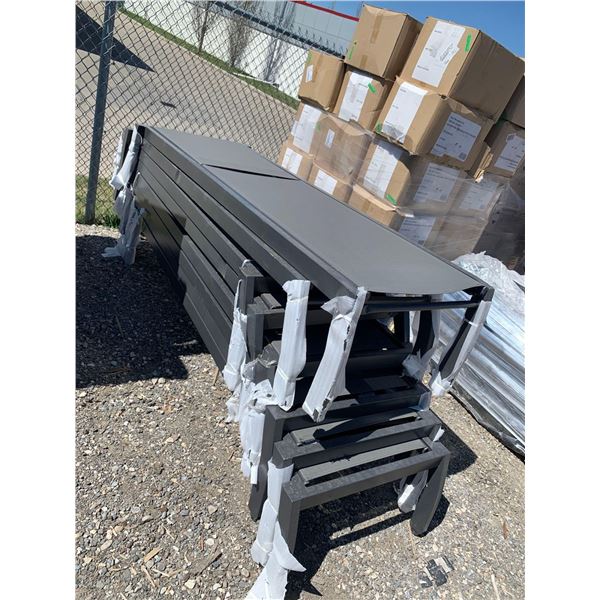 WHOLESALE PALLET LOT - Freight Damaged Aluminum Patio Loungers - lot of 8 - sold as is
