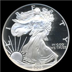 2005W US Silver Eagle $1 Proof Coin PR70 (COI-1061)