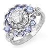 Image 1 : Exquisite 14K Tanzanite Diamond Ring 1.6 Ct $8595 (JEW-353)