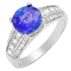 Appraised $6.7K 2.95ct Diamond & Tanzanite 14k WG Ring (JEW-313)