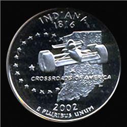 2002 US Indiana Quarter Coin PR70 GEM (COI-3581)