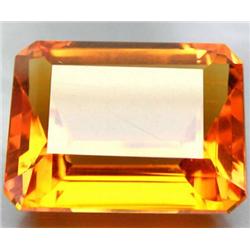 19.00ct. Citrine Pumpkin Orange Octagon RETAIL $2000 (GEM-2412)