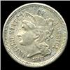 Image 1 : 1867 3 Cent Nickel Coin XF+ RARE ERROR (COI-3759)