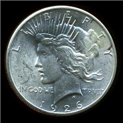 1926 Peace Dollar Coin Choice Unc (COI-3848)